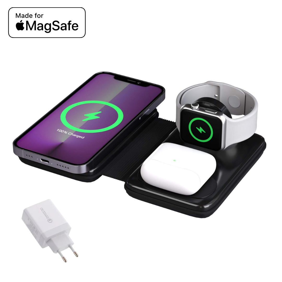 Omega™ - Caricabatterie wireless pieghevole 3 in 1