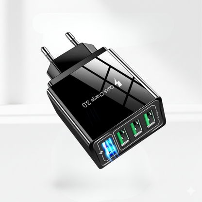 Adaptador de carga rápida QC3.0 de 4 puertos