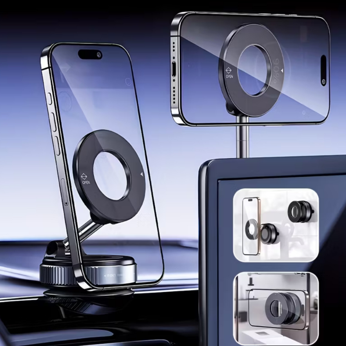 Foldable 360° Rotating Magnetic Suction Mount