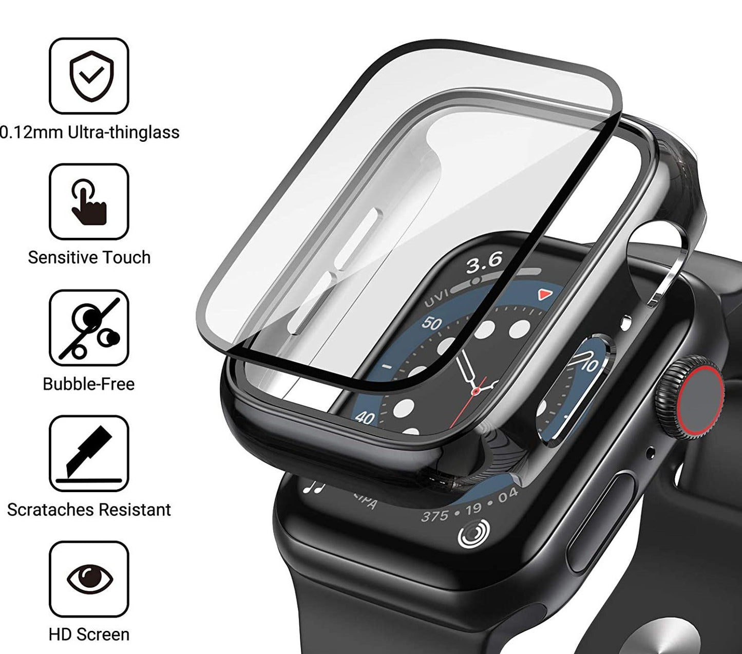 Crystal™ - Apple Watch Screen Protector with Tempered Glass