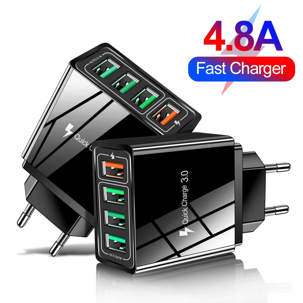 4-port QC3.0 fast charging adapter