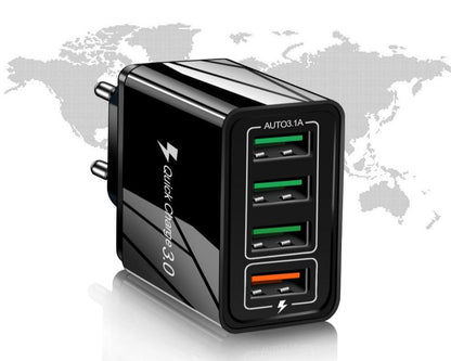 4-port QC3.0 fast charging adapter